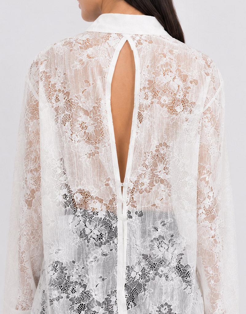Lace Me Away Button-Up Shirt