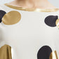 Beige & Gold Foil Dots Muslin Kaftan