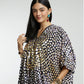 Gold Foil Small Dots Muslin Kaftan