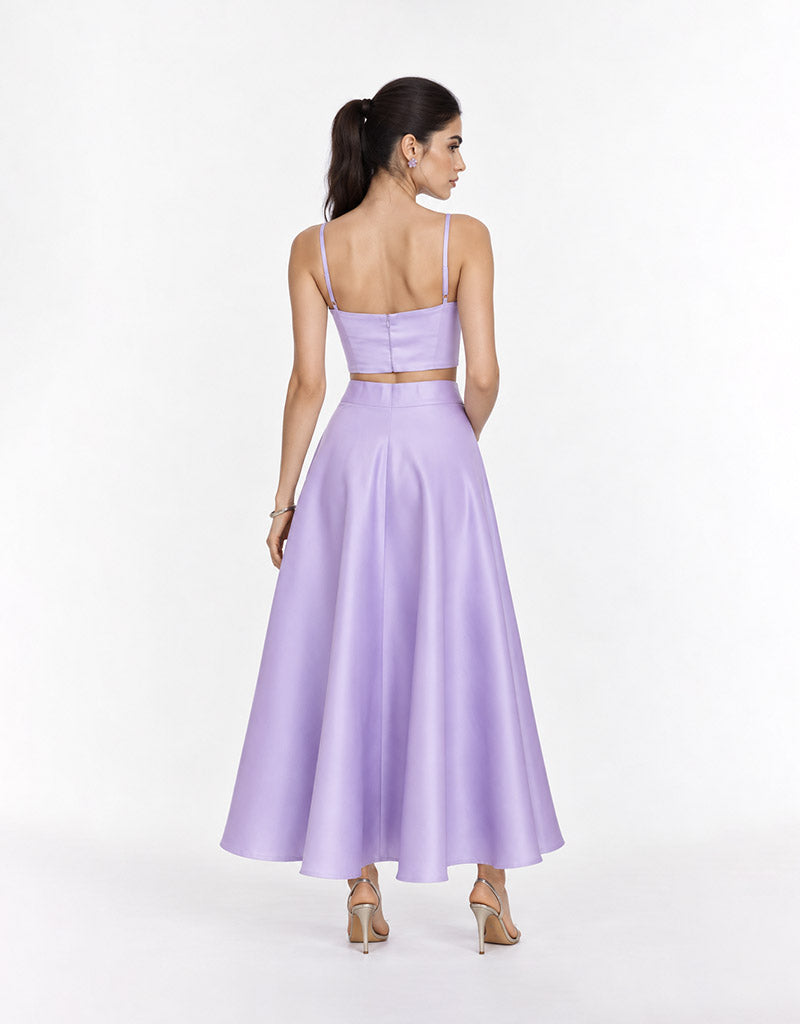 Lilac Royale Satin Set
