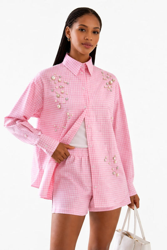 Pretty in pink shorts co-ord set