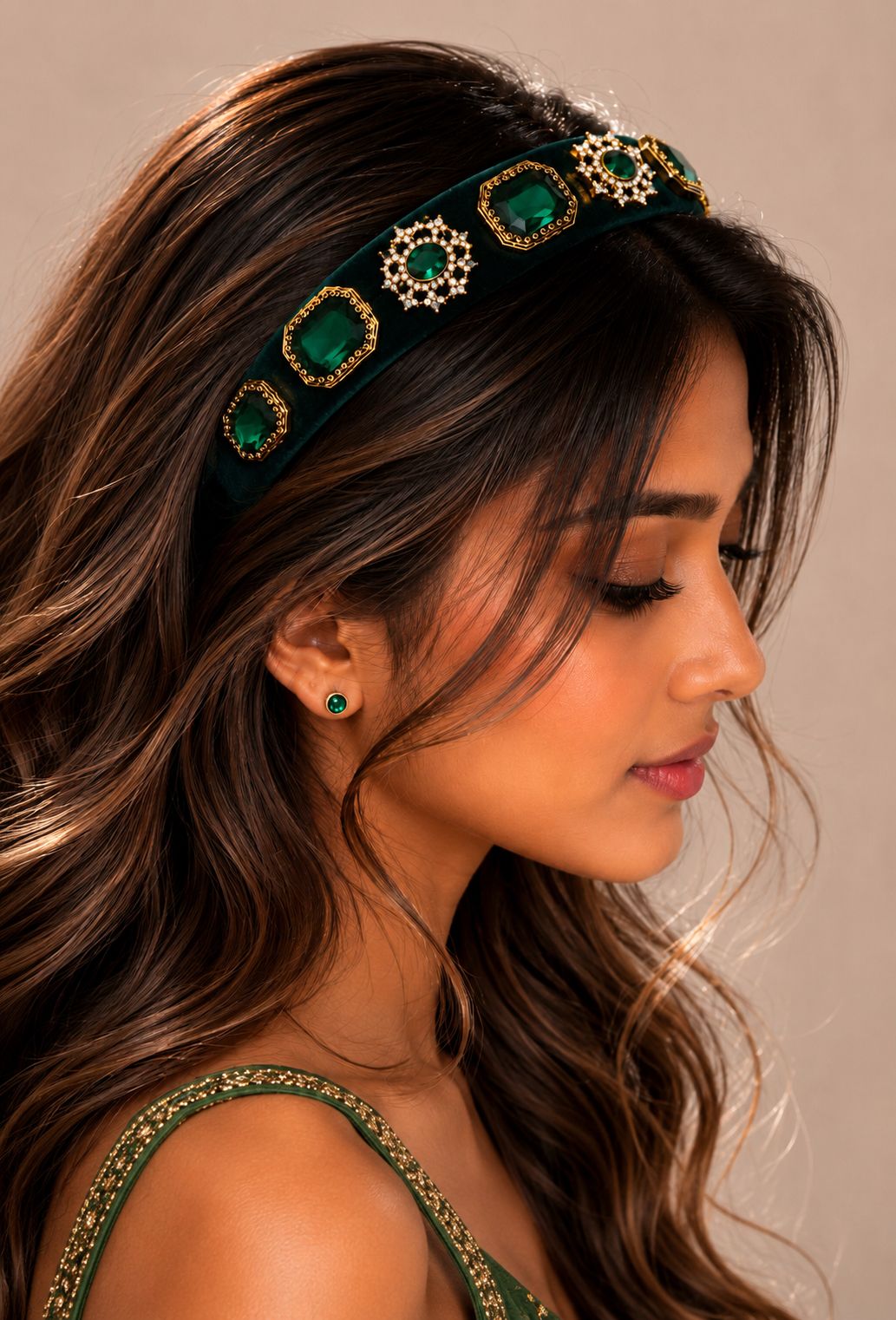 Embellished Green Hairband