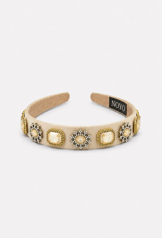 Embellished Beige Hairband
