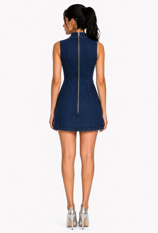 Zip & Slay Denim Dress