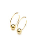 Gold Hoops with Ball