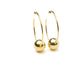Gold Hoops with Ball