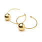 Gold Hoops with Ball
