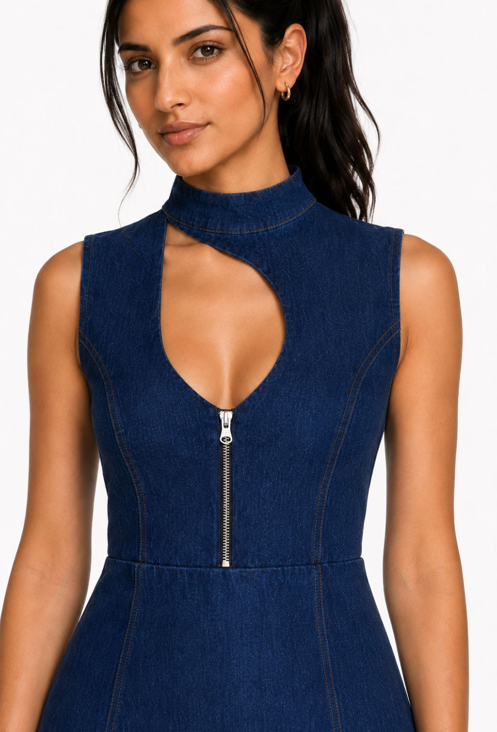 Zip & Slay Denim Dress