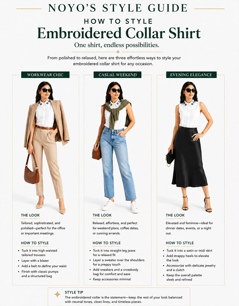 Statement Collar White Shirt