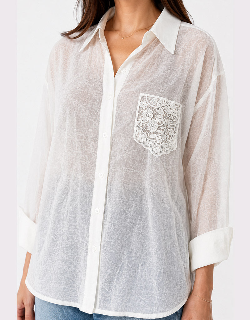 Lace Escape Sheer Shirt