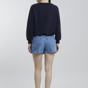 Bow Felicity Sweatshirt Navy Blue NCW-040 -1