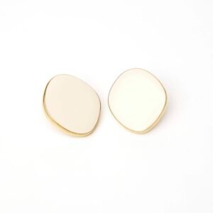 White Abstract Shaped Tops
